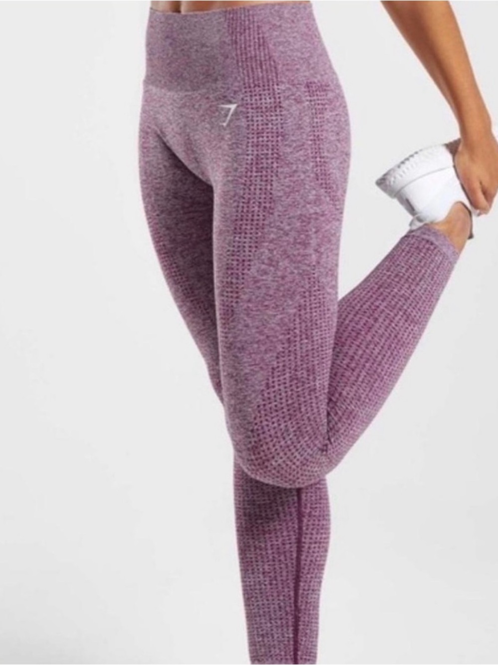 Gymshark Seamless High-Waist Leggings in Heather Plum